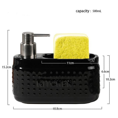 Dish Soap Dispenser with Sponge Holder-HA01024-Veeddydropshipping