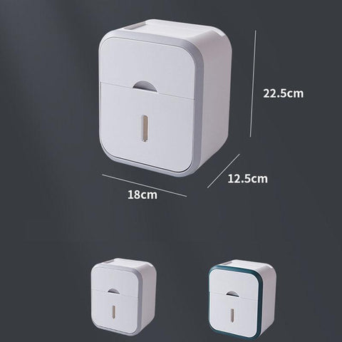 Punch-free Toilet Paper Holder Box Waterproof-HA01043-Veeddydropshipping