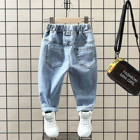 Boys Jeans Pant Spring and Autumn Boys Printed Jeans New  Loose Western Style-TB01305-Veeddydropshipping