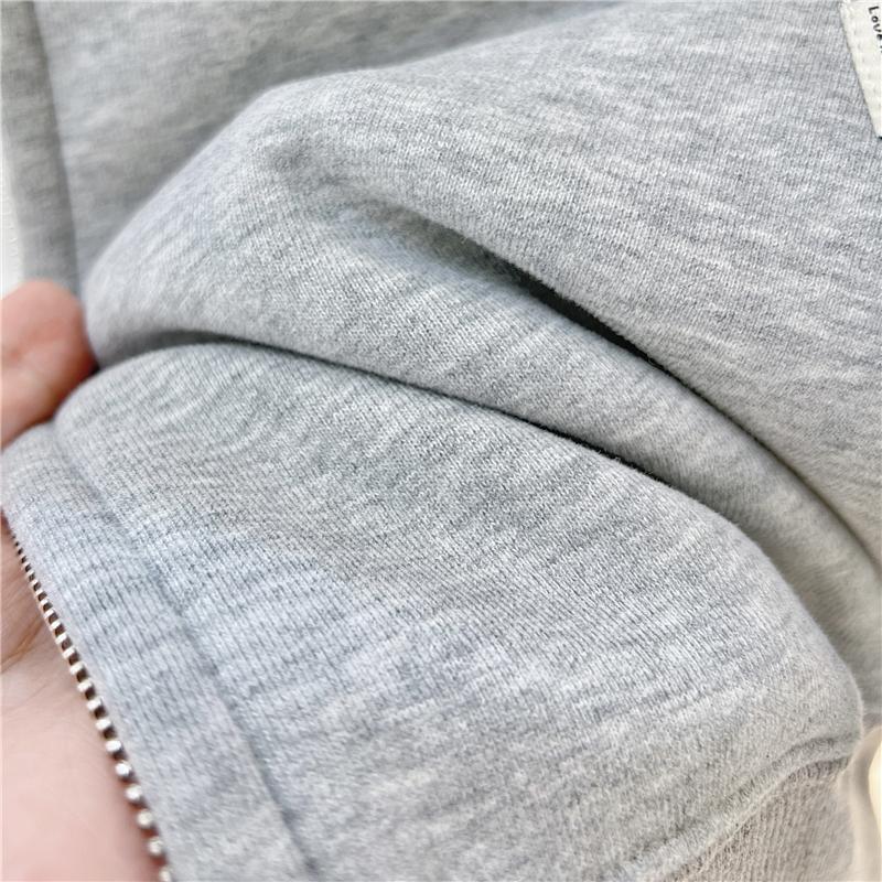 Women Loose Velveteen Lined Sweatshirt Short Jackets-WF00106-Veeddydropshipping