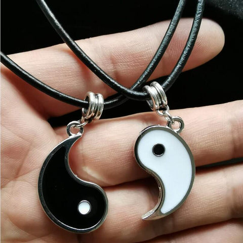 Necklace For Couple  Friendship Yin Yang Pendants -JW01208-Veeddydropshipping