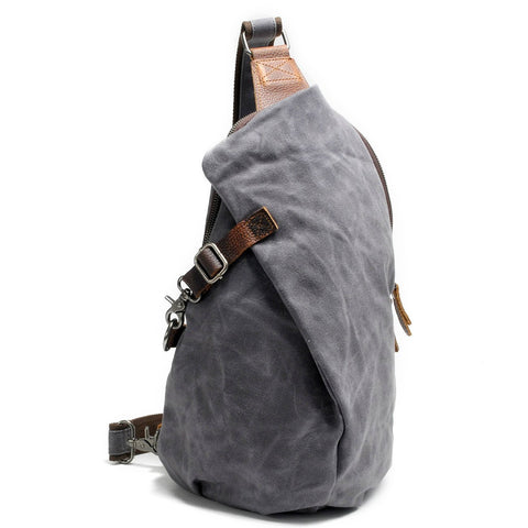 chest bag retro male canvas shoulder diagonal bag casual-BS00389-Veeddydropshipping