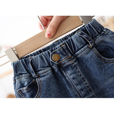 Fashion Cartoon Kids Clothes Boys Elastic Jeans Pants Baby Toddler Girl-TB01250-Veeddydropshipping
