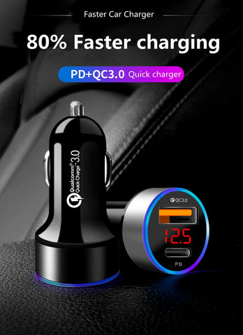 Quick Charge 4.0 3.0 USB Car Charger QC4.0 QC3.0-PA01149-Veeddydropshipping