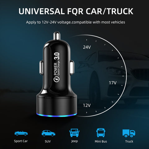 18W USB Type C Car Charger Digital Display 2 PD-PA01128-Veeddydropshipping