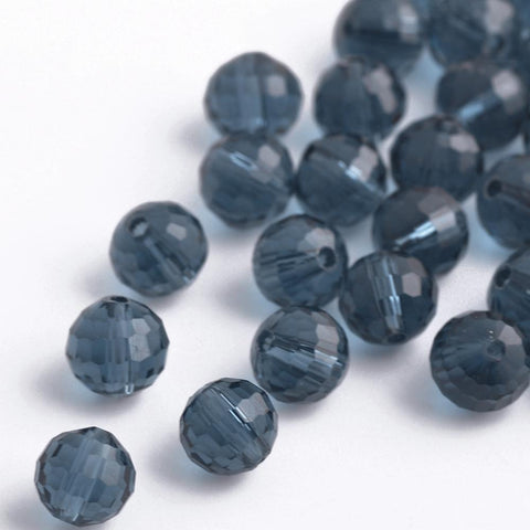 Facets Cut Disco Ball  Crystal Glass Loose Spacer Beads-JW01483-Veeddydropshipping