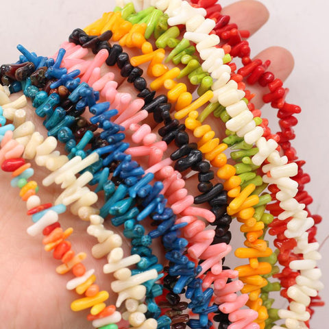 Natural Stone coral beads for Jewelry Making  DIY -JW01551-Veeddydropshipping