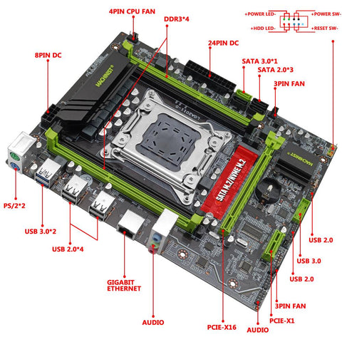 Motherboard  Series CPU Processor Four-Channel-CO00226-Veeddydropshipping