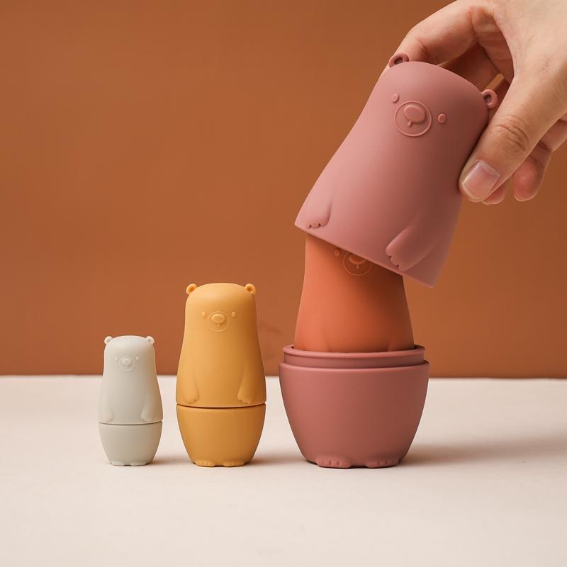 Silicone Matryoshka Stacking Toy Russian Nesting Dolls Baby Montessori-TB00509-Veeddydropshipping