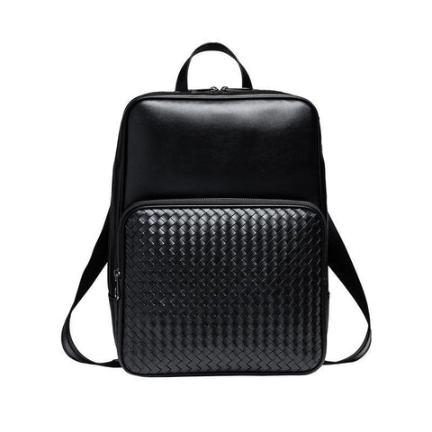 Men Backpack Fashion Real Natural Leather Student Backpack-BS00322-Veeddydropshipping
