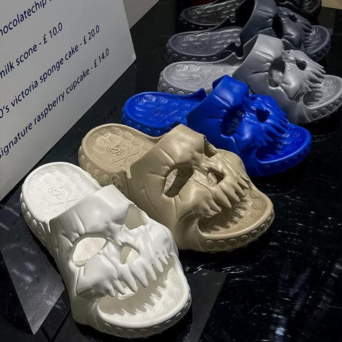 Shoes Thick Bottom Indoor Bathroom Personalized Skull-BS01510-Veeddydropshipping