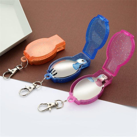 Stainless Pocket Spoon Fork Light Small Foldable Spoon Fork-OS01309-Veeddydropshipping