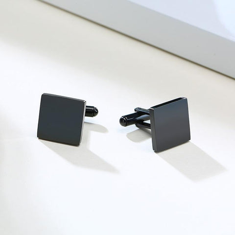 Customized Men's Cufflinks Geometric Steel Metal Cuff Links  -JW01303-Veeddydropshipping