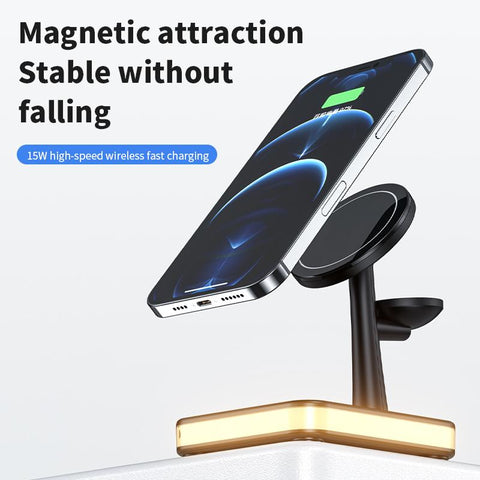 30W 3 in 1 Magnetic Wireless Charger Stand For Macsafe-PA01072-Veeddydropshipping