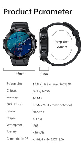 Smart Watch Men Outdoor Sports Watches Waterproof-JW00834-Veeddydropshipping