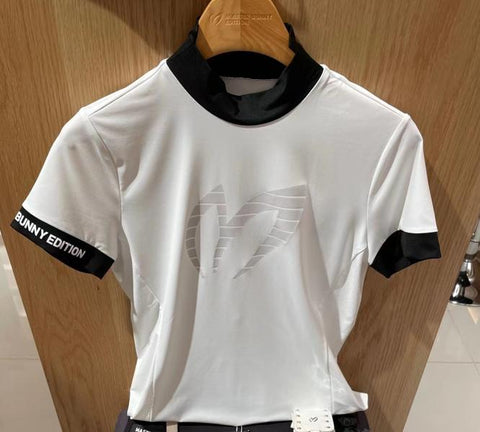 Golf women's summer stand collar short sleeve printed T-shirt side mesh -OS00886-Veeddydropshipping