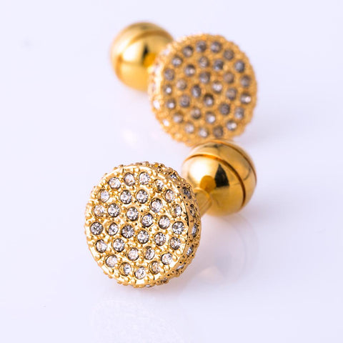 Jewelry shirt cufflinks mens Brand Light Yellow Gold Color -JW01323-Veeddydropshipping