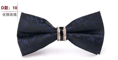 Rhinestone Bow tie Necktie For Wedding-WF01155-Veeddydropshipping