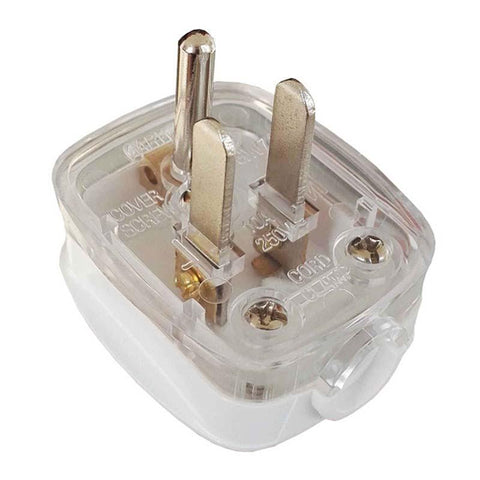 White America Ground 3 Pole Male US Wiring Plug Type B Power Strip Connector -CE00179-Veeddydropshipping