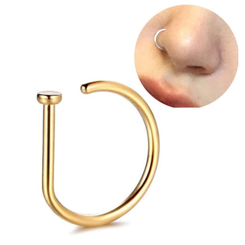 2pcs Women Men Stainless Steel Fake Nose Rings Earring-JW01370-Veeddydropshipping