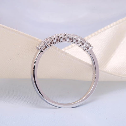 14k White Gold Engagement Wedding MoissaniteDiamond Band Ring-JW00130-Veeddydropshipping