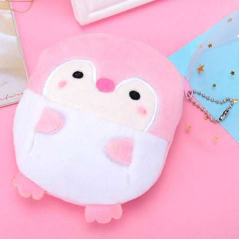 Gift Penguin Plush Coin Purse Soft Cartoon Animal Keychain Bag-BS00617-Veeddydropshipping
