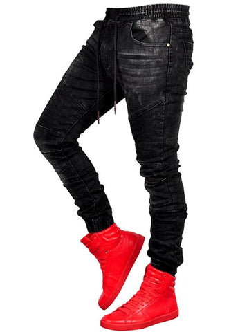 Summer New Jeans Elastic Elastic Waist Harem-Veeddydropshipping