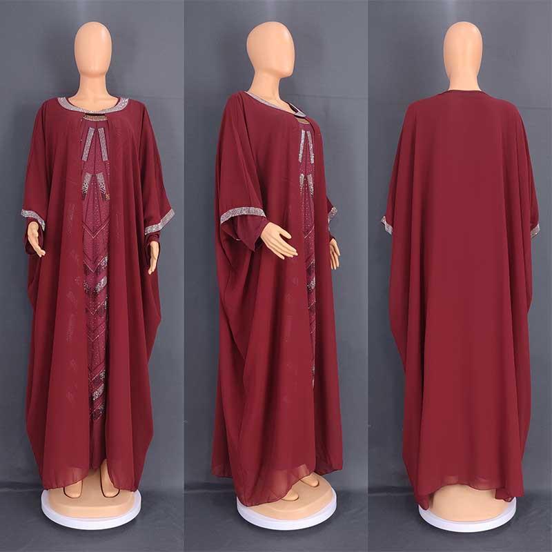 African Long Sleeve Long Dress Maxi Dress-Veeddydropshipping