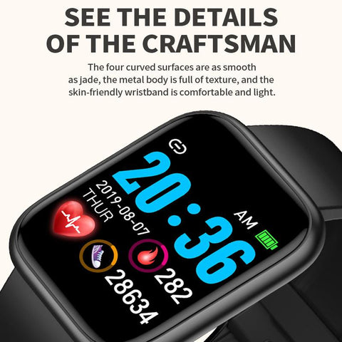 Smart Watch I5 Heart Rate Blood Pressure Blood Oxygen Weather Sleep -CE00660-Veeddydropshipping