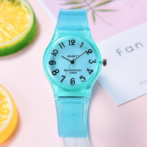 quartz watch women lovely transparent candy clock-JW01078-Veeddydropshipping