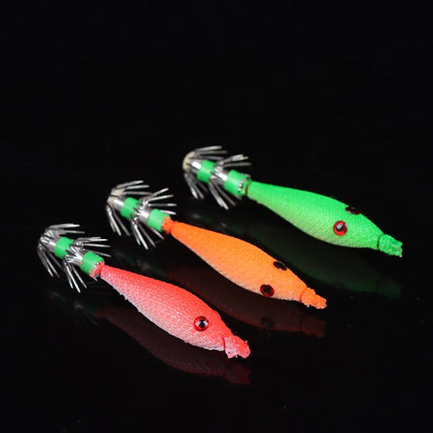 Fishin Tackle 5Pcs 7cm Squid Jigs with 4# Hook Soft Fishing Squid Lures 6 colors-OS00497-Veeddydropshipping