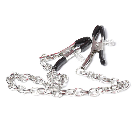 Metal Nipple Clamp with Metal Chain for Women Fetish to Breast Labia Clip -BH01329-Veeddydropshipping
