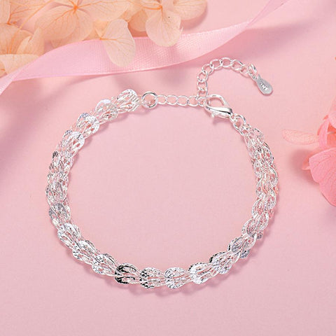 New 925 Sterling silver  chain bracelet neckalce jewelry set  -JW00350-Veeddydropshipping