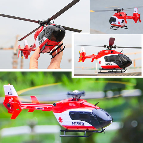 EC-135 Scaled 100 Size 4 Channels Gyro Stabilized RC Helicopter for Adults-TB01417-Veeddydropshipping