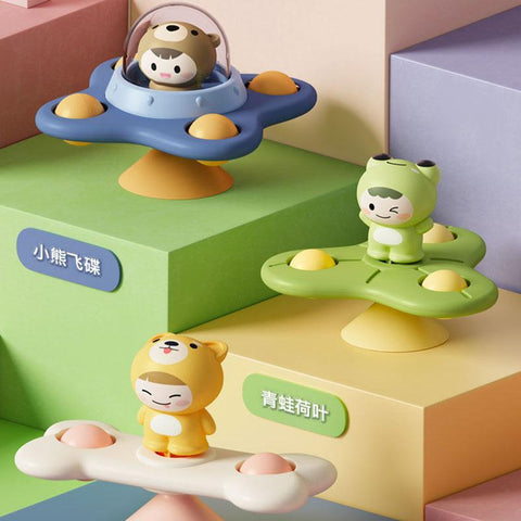 Montessori Baby Bath Toys For Boy Children Bathing Sucker Spinner Suction Cup Toy-TB00497-Veeddydropshipping