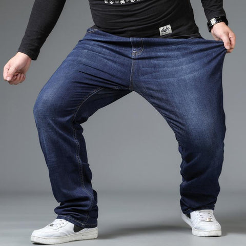 10XL Oversize Black Jeans Men Plus Size 50 Denim Pants Husband Breathable-TB01264-Veeddydropshipping