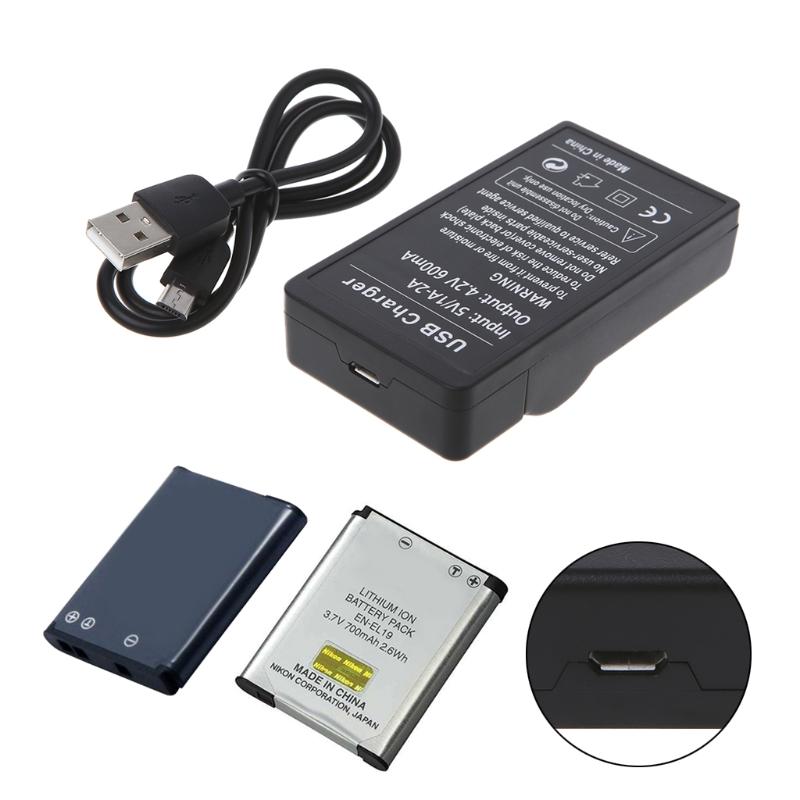 Battery Charger for nikon EN-EL19 S2500 S2600 S3100 S3300 S4100 S3300 Battery-PA00971-Veeddydropshipping