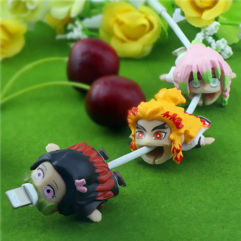 Cartoon Protector Cable Charger Demon Slayer Anime USB Cable Protector Organizador -CE00133-Veeddydropshipping