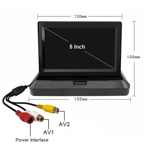 5 Inch 800*480 TFT LCD Foldable Car Monitor Reverse Parking-AM00678-Veeddydropshipping