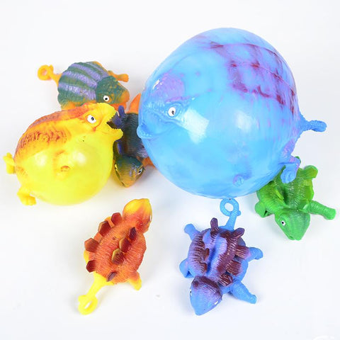 Kids Funny Dinosaur Animals Inflate Vent Balls Toy Squeeze Soft Ball-TB01512-Veeddydropshipping