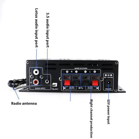 Amplifier Stereo Home Car BASS Audio Music Player-Veeddydropshipping
