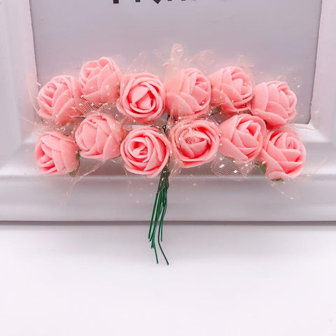 Multicolor fake foam rose Artificial flowers-HA00756-Veeddydropshipping