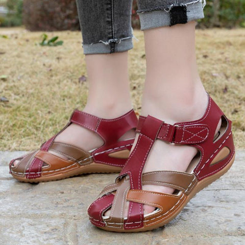 Toe Women&#39;s Sandals Casual Walking Shoes Retro-BS00849-Veeddydropshipping