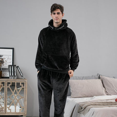 Lounge Wear PJS Autumn Winter New Flannel Pajamas Men Sleepwear-MF01571-Veeddydropshipping