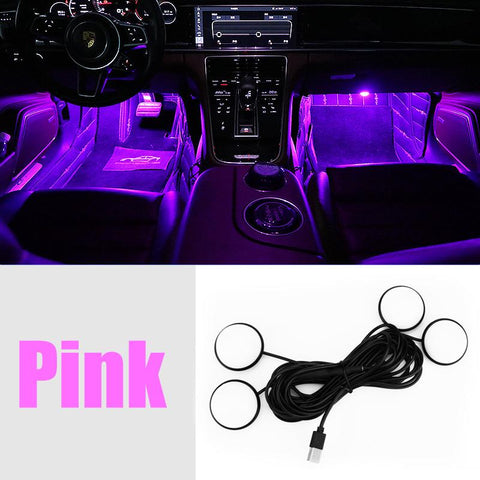 4Pcs Car LED Foot Ambient Lights 3 Colors Auto Home Party-AM00543-Veeddydropshipping