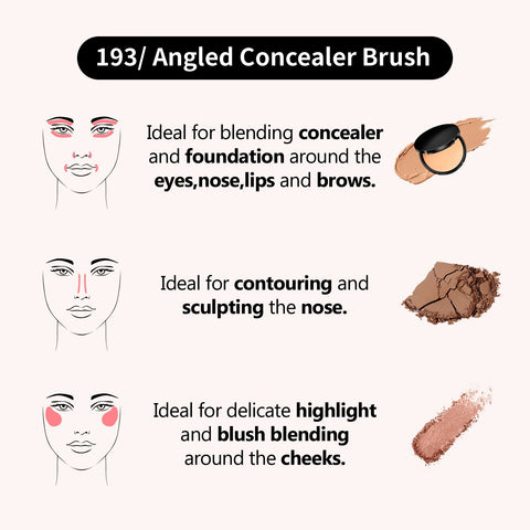 Angled Concealer Brush Under Eye Makeup-BH00753-Veeddydropshipping