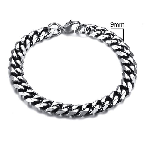 Chunky Miami Curb Chain Bracelet Stainless Steel Cuban -JW00256-Veeddydropshipping