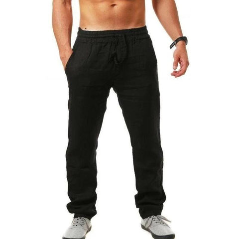 Cotton Linen Pants Men Thin Style Casual Trousers Vintage-MF00379-Veeddydropshipping