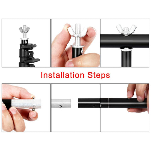 Photography Photo Studio T-Shape Backdrop Background Stand Frame Support System Kit -CE00338-Veeddydropshipping