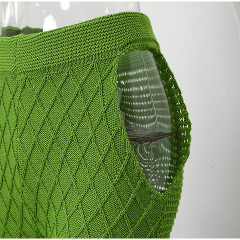Sexy Cut Out Knitted Loose Pants Women-Veeddydropshipping